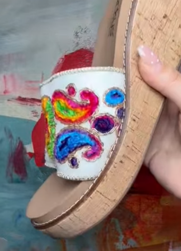 Corky's Embroidered Sandals