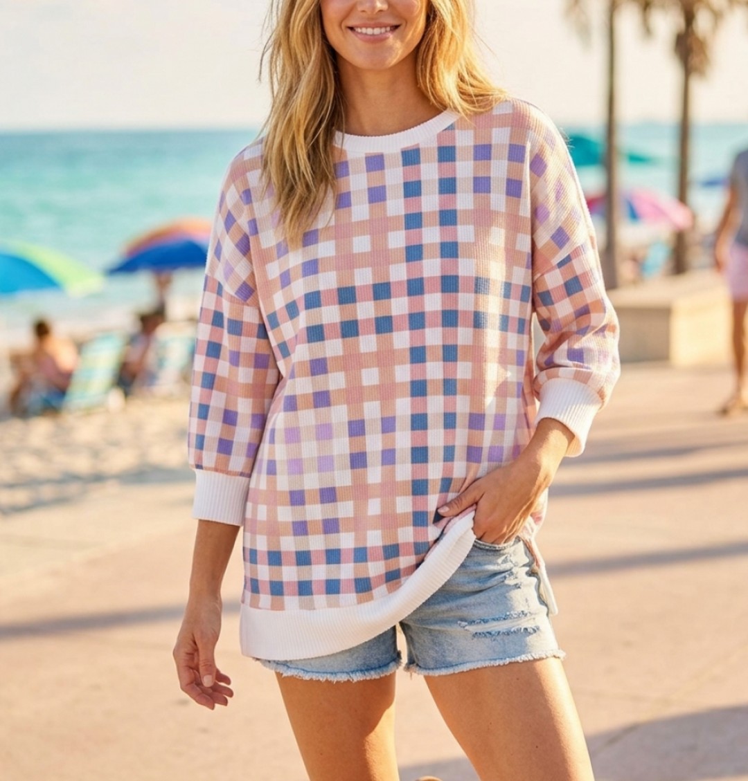 Celeste Box June - Checkered Top