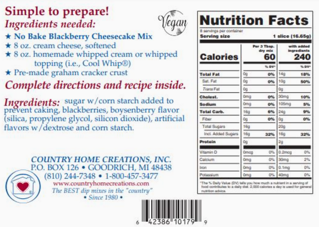 CHC - Blackberry Cheesecake Mix