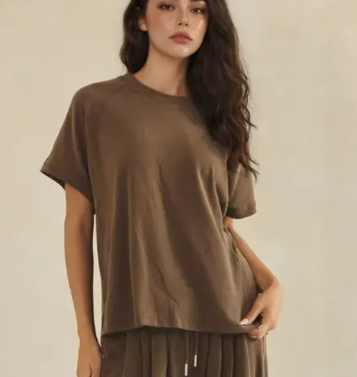 Yelete - Soft Stretchy Short Sleeve Top