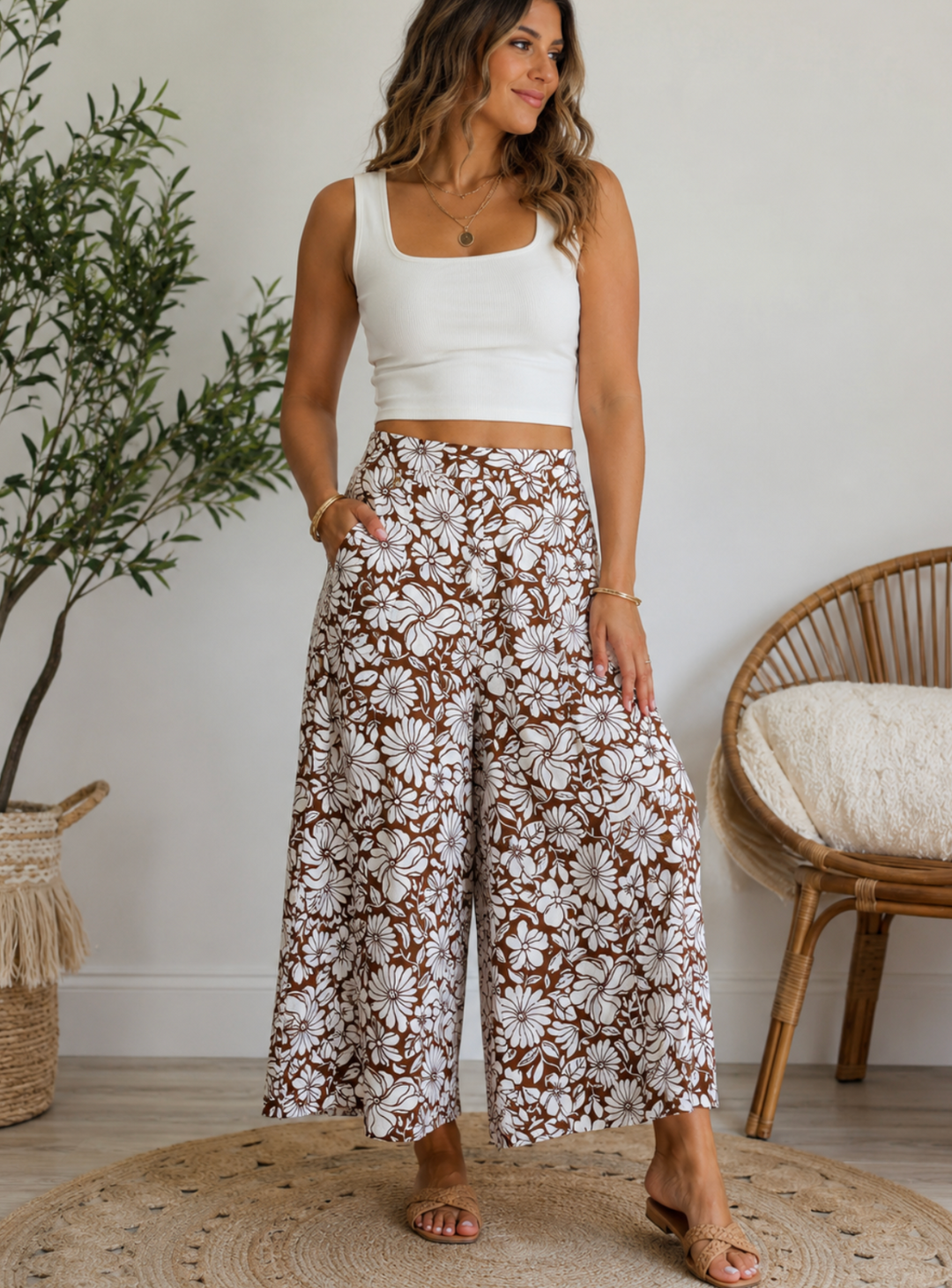 Be Cool - Linen Floral Pant