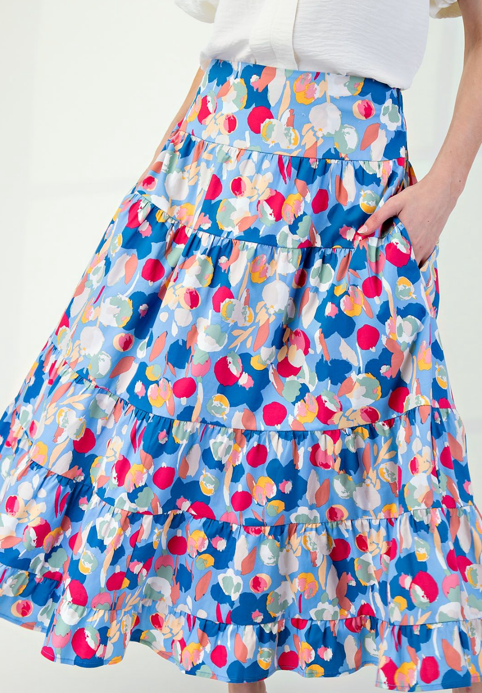 Easel - Floral Maxi Skirt