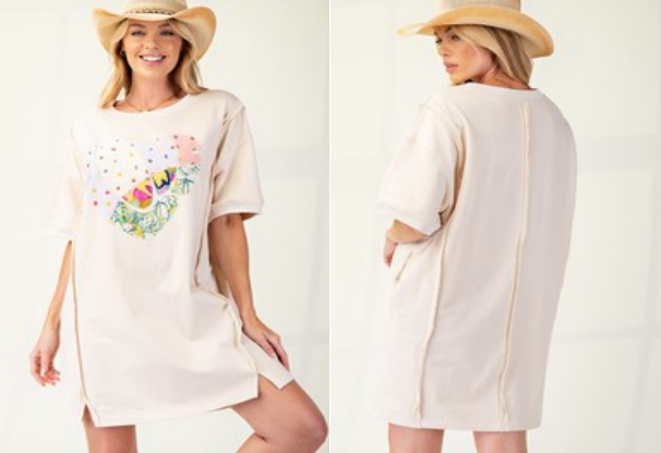 Easel - Heart Patch Dress