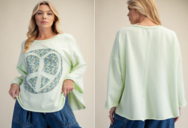 Easel - Peace Heart Top