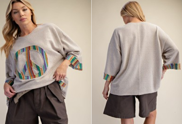 Easel - Colorful Peace Sign Top