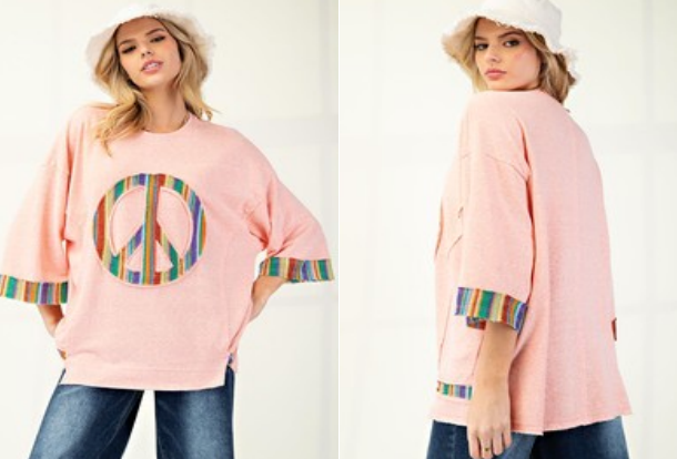 Easel - Colorful Peace Sign Top