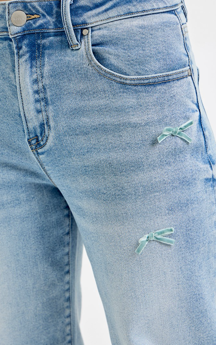 Risen - High Rise Ribbon Jeans