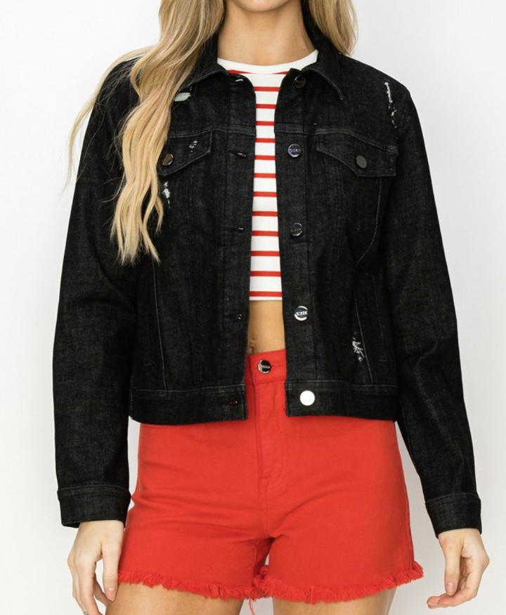 Risen - Vintage Wash Black Denim Jacket