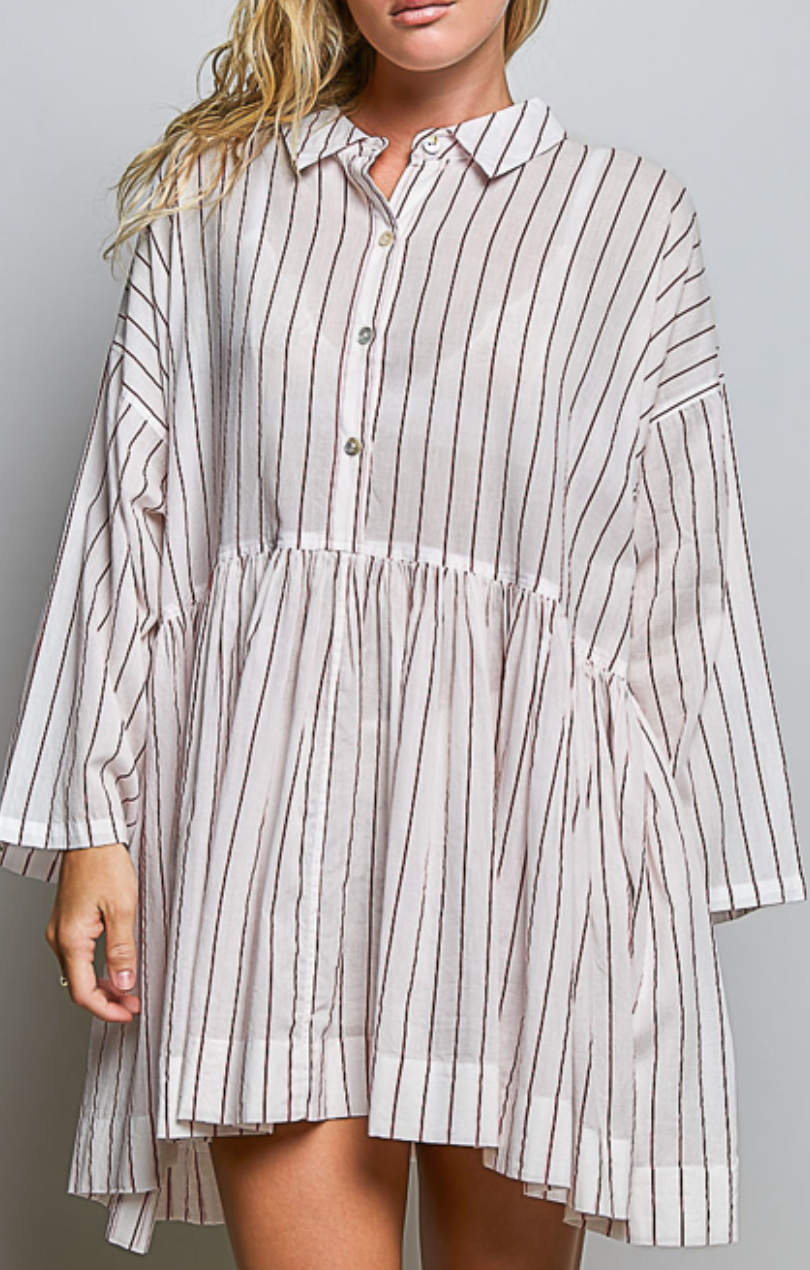 POL July Box - Striped Shirt Dress