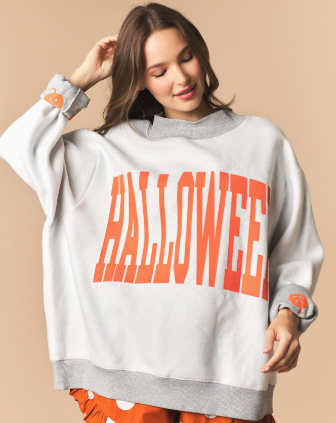 Peach Love - Halloween Reversible Mock Neck