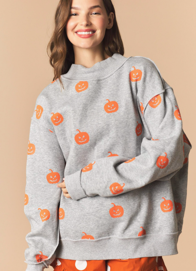 Peach Love - Halloween Reversible Mock Neck