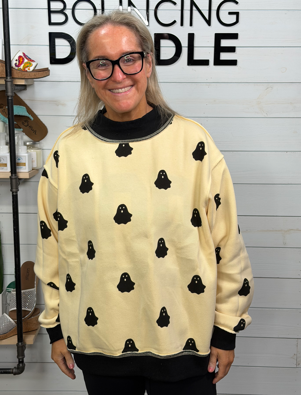 Peach Love - Boo Reversible Mock Neck