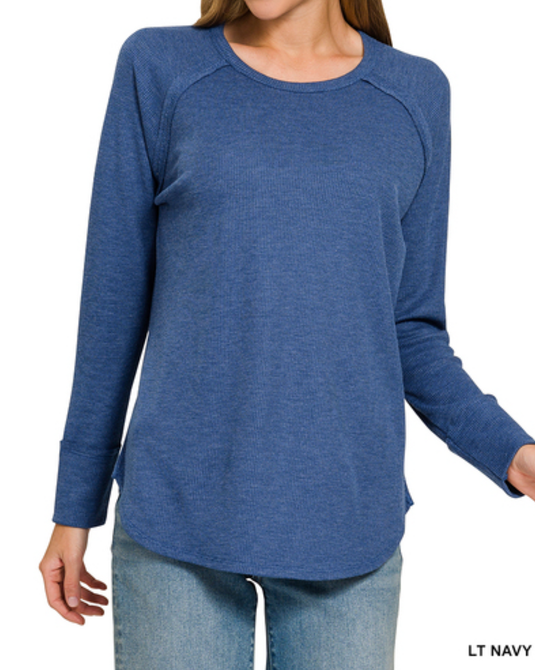 Zenana - Long Sleeve Waffle Top