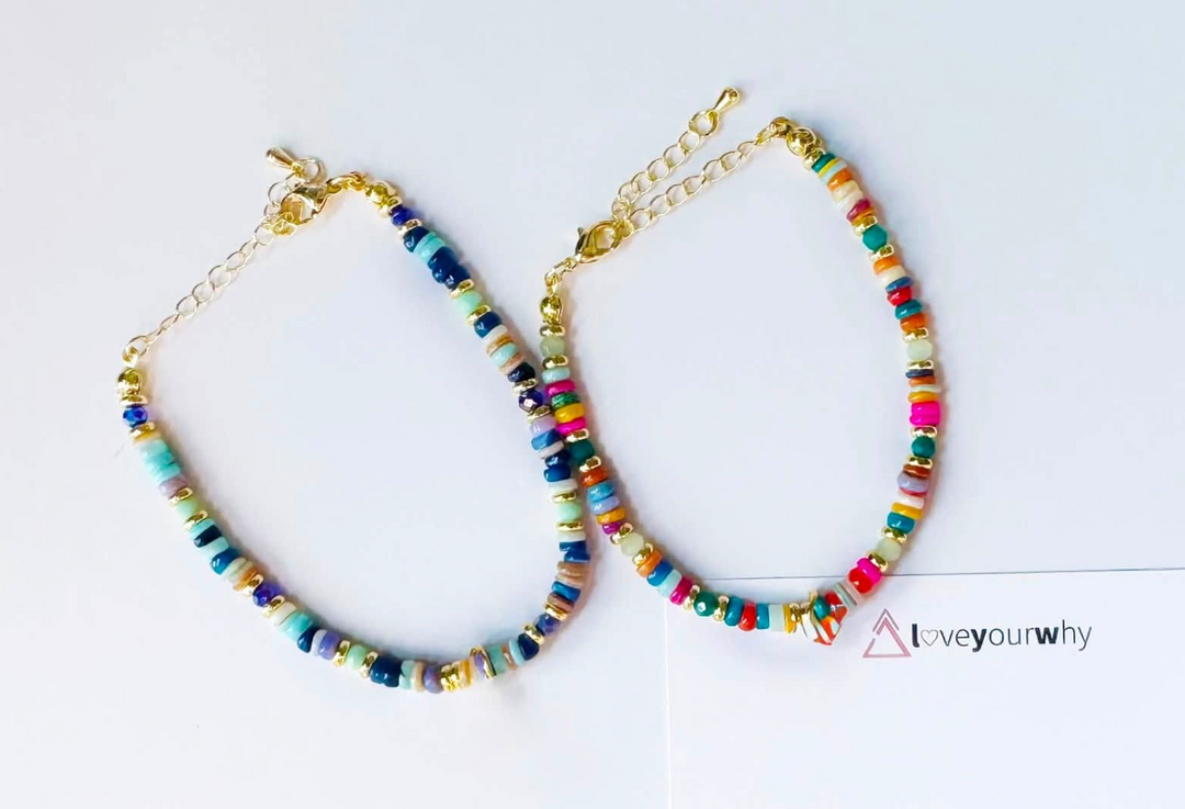 Love Your Why - No One Fights Alone Beaded Bracelet