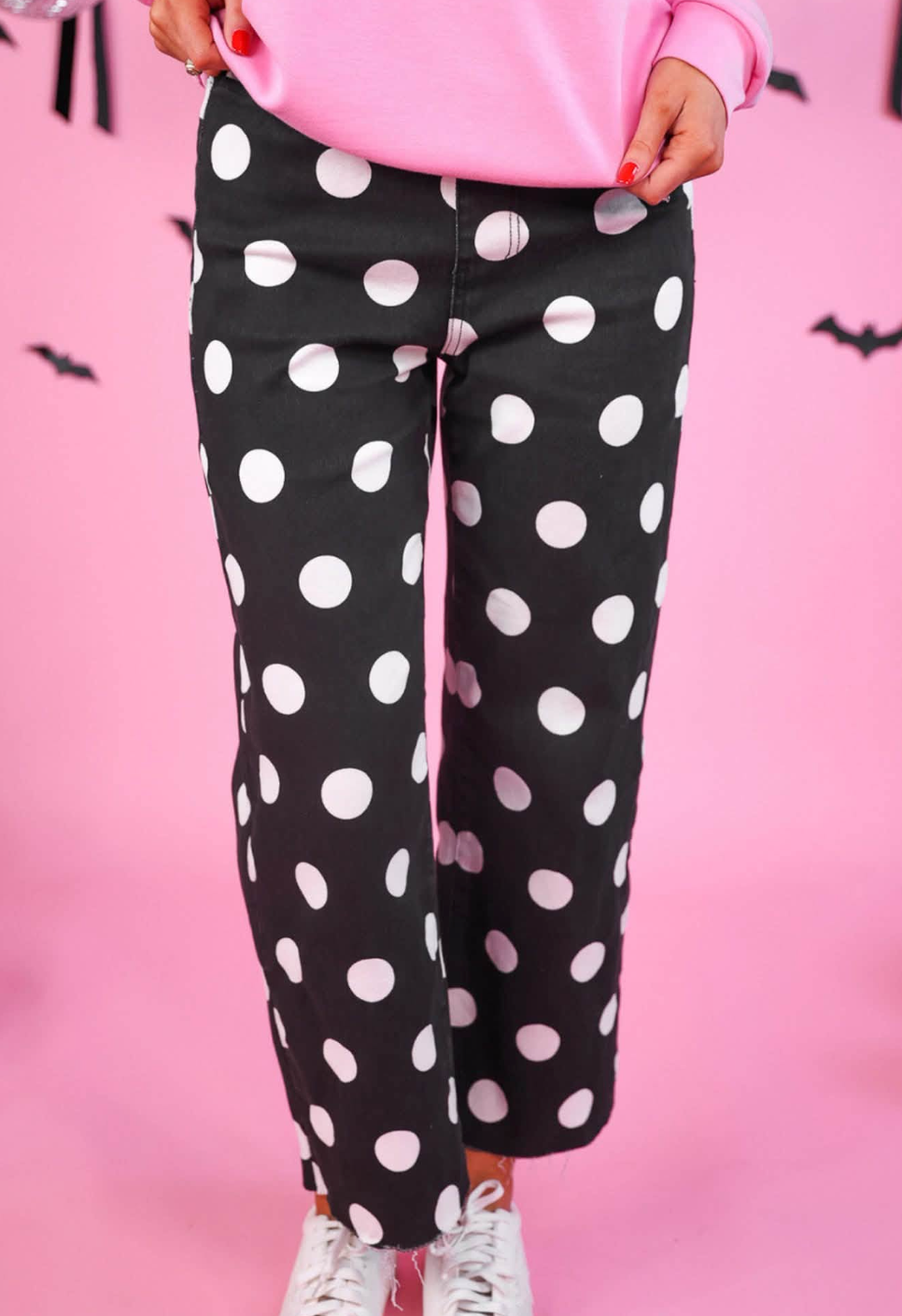 Jess Lea - Just Vibing Polka Dot Denim Pants