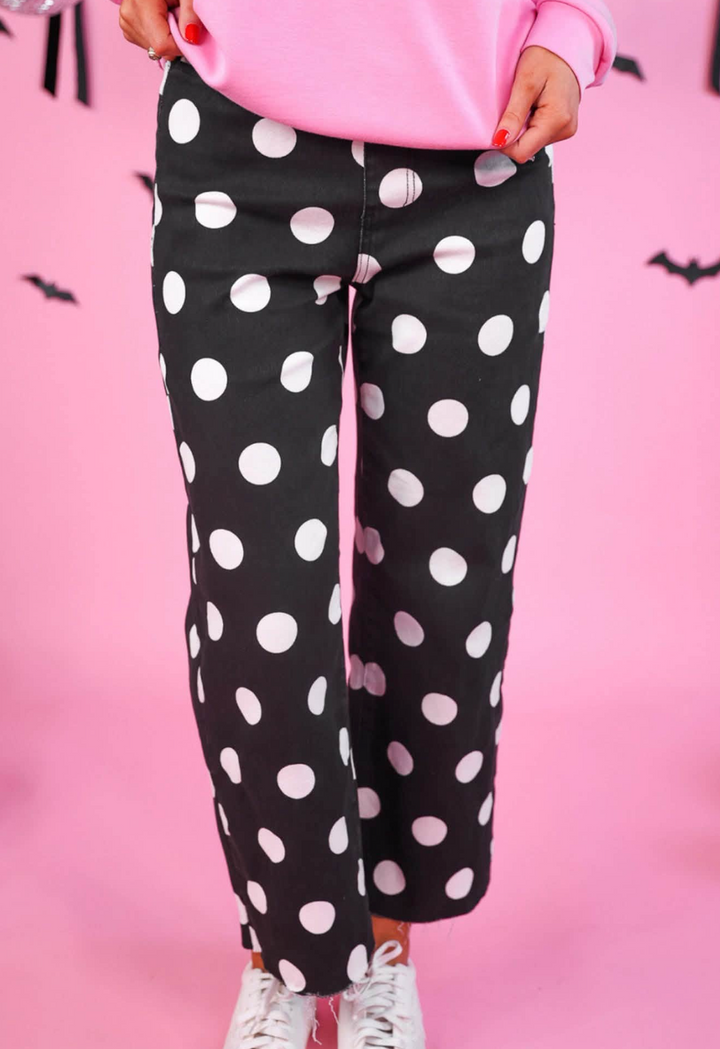 Jess Lea - Just Vibing Polka Dot Denim Pants