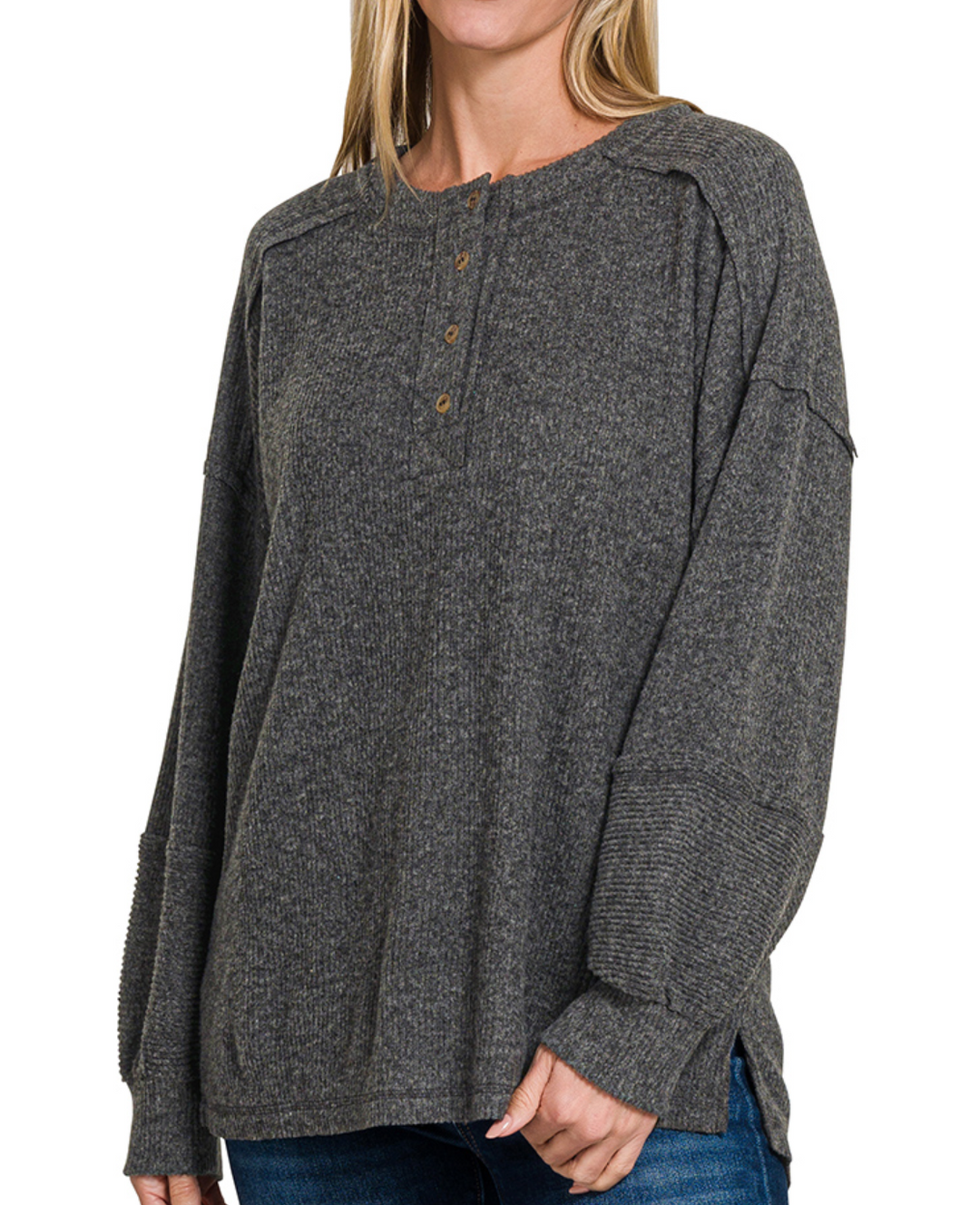 Zenana - Soft Brushed Waffle Top