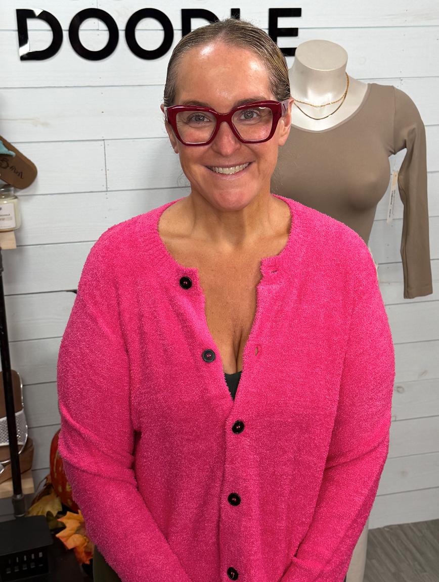 Zenana - Chenille Muppet Soft Cardigan
