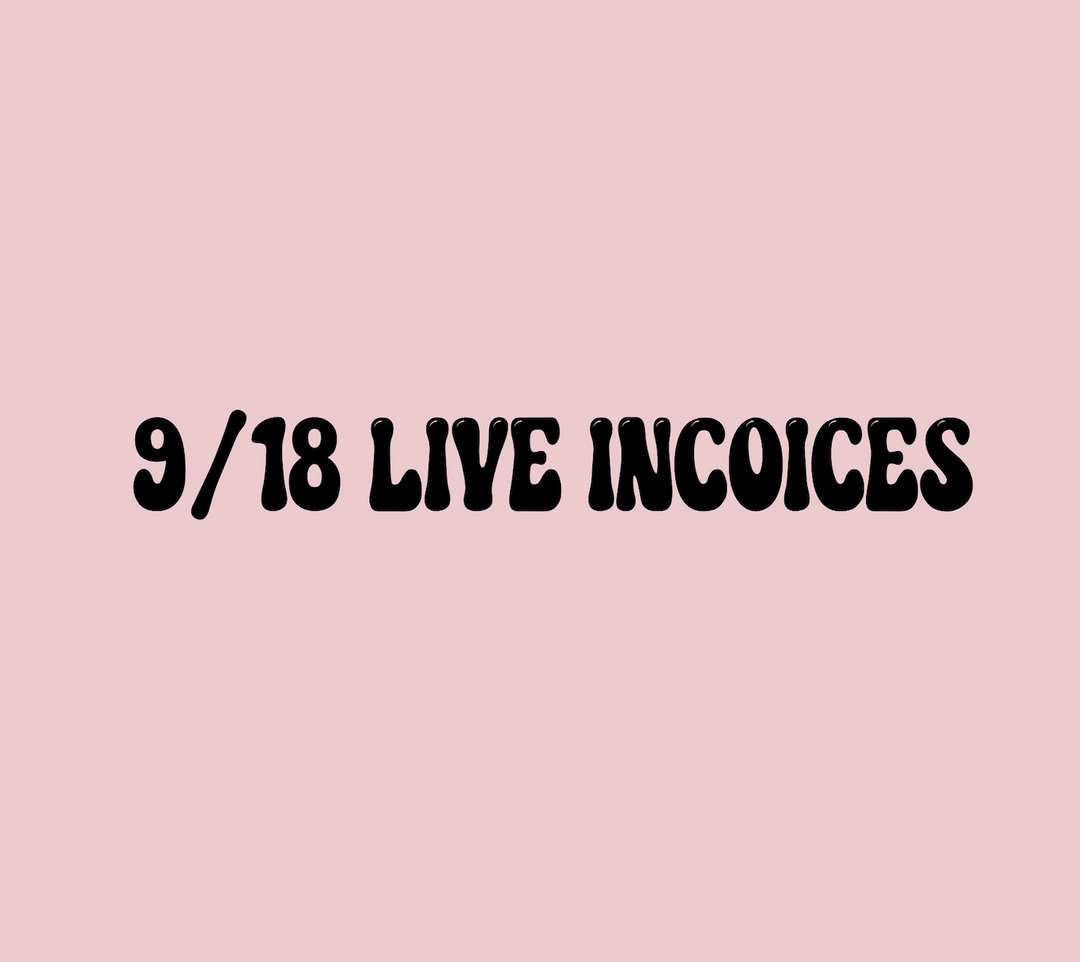 9/18 Live Takeover Invoices