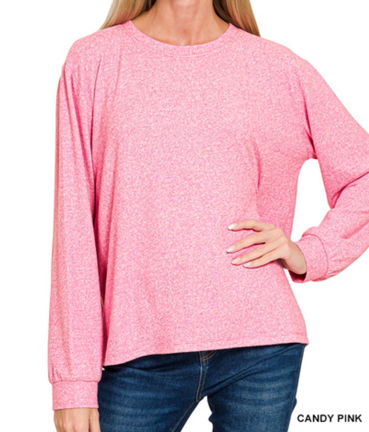 Zenana - Super Soft Round Neck Sweater