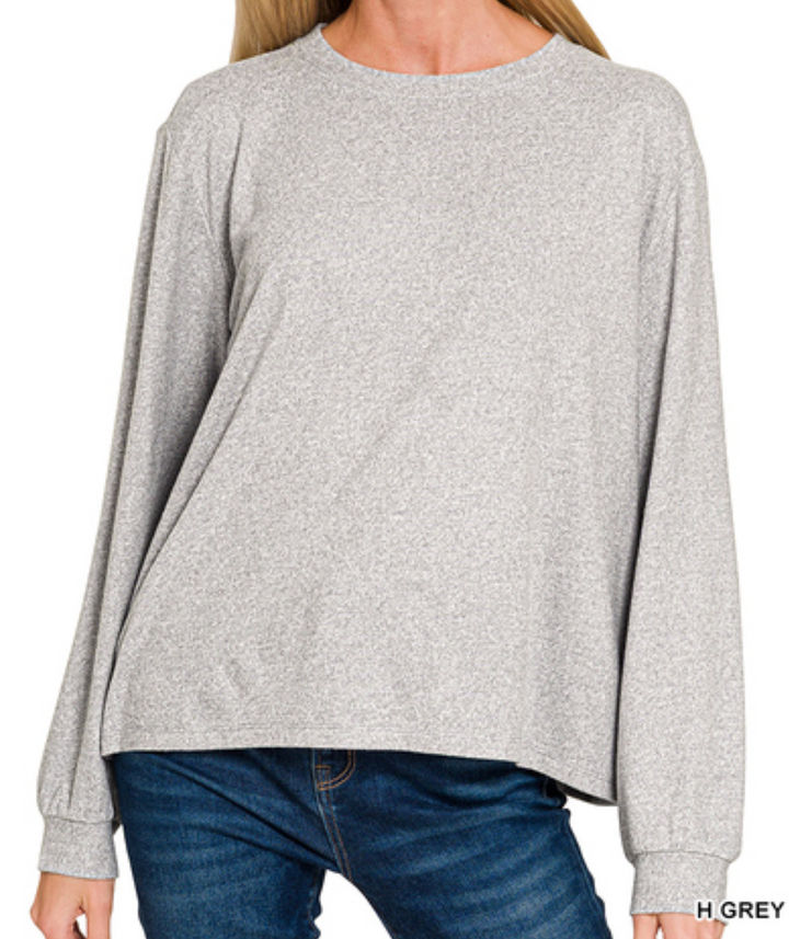 Zenana - Super Soft Round Neck Sweater