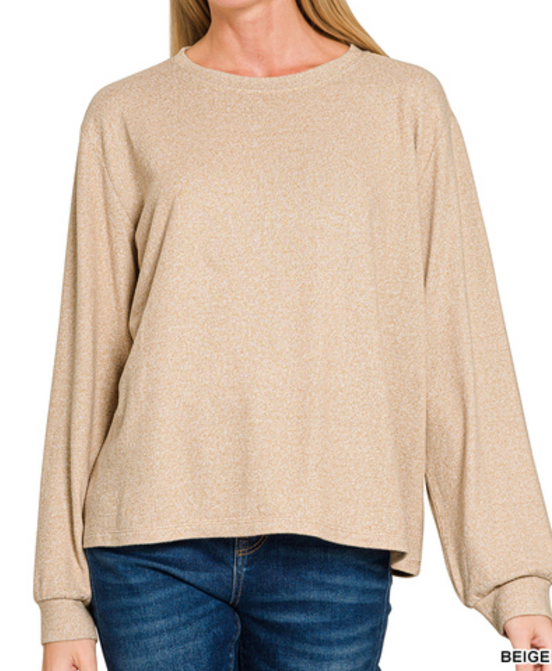 Zenana - Super Soft Round Neck Sweater