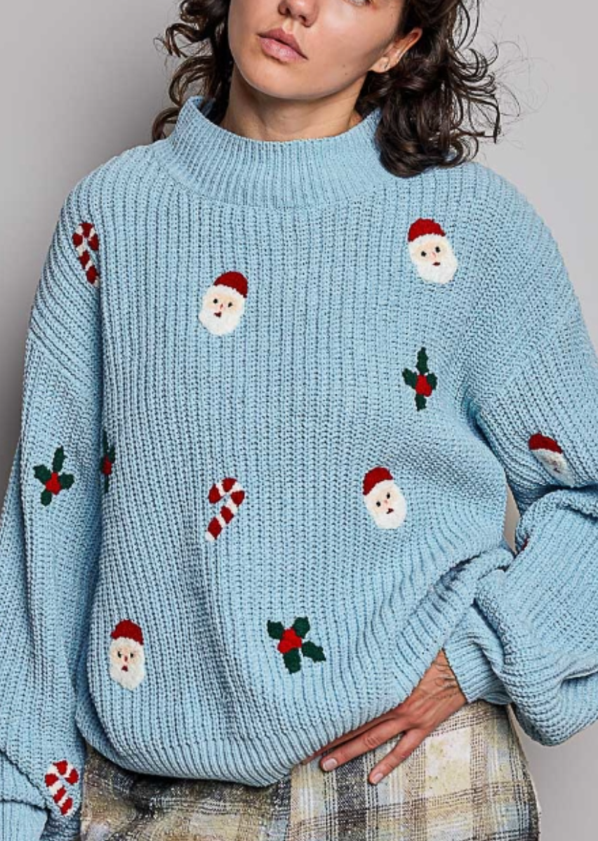 POL Live Box Oct - Light Blue Christmas Sweater