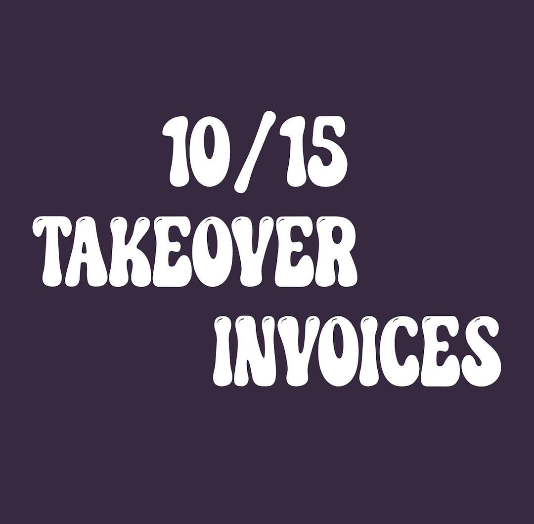 10/15 Roadtrip Takeover Invoices