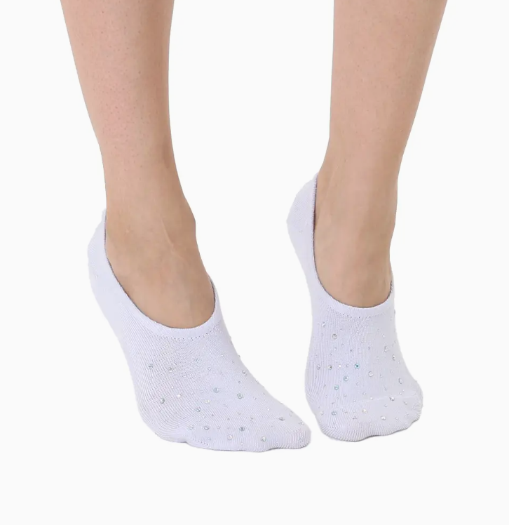 No-Show Liner Socks w/ Crystal Jewel Embellishments