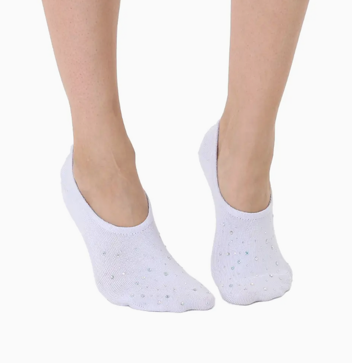 No-Show Liner Socks w/ Crystal Jewel Embellishments