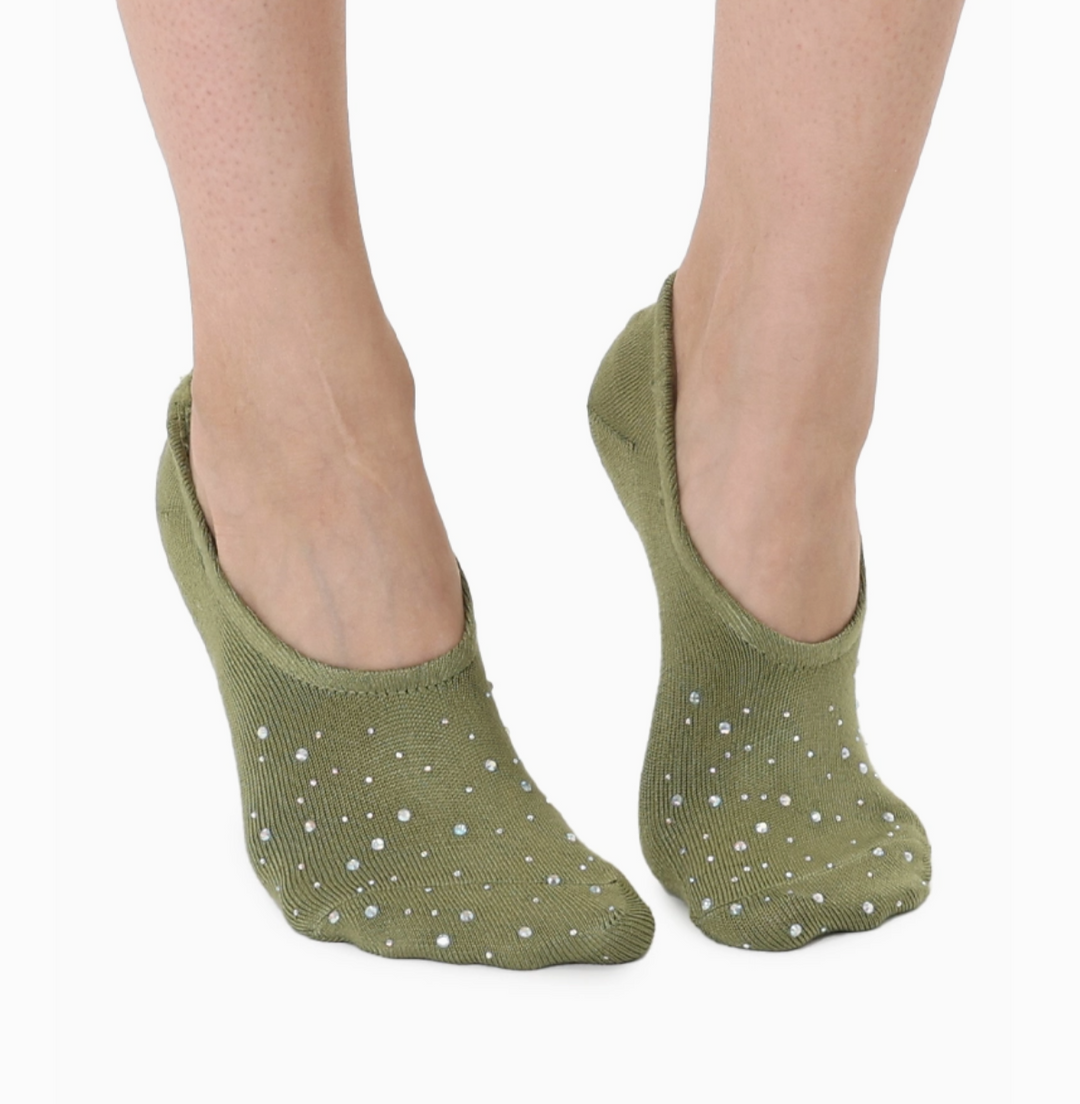 No-Show Liner Socks w/ Crystal Jewel Embellishments