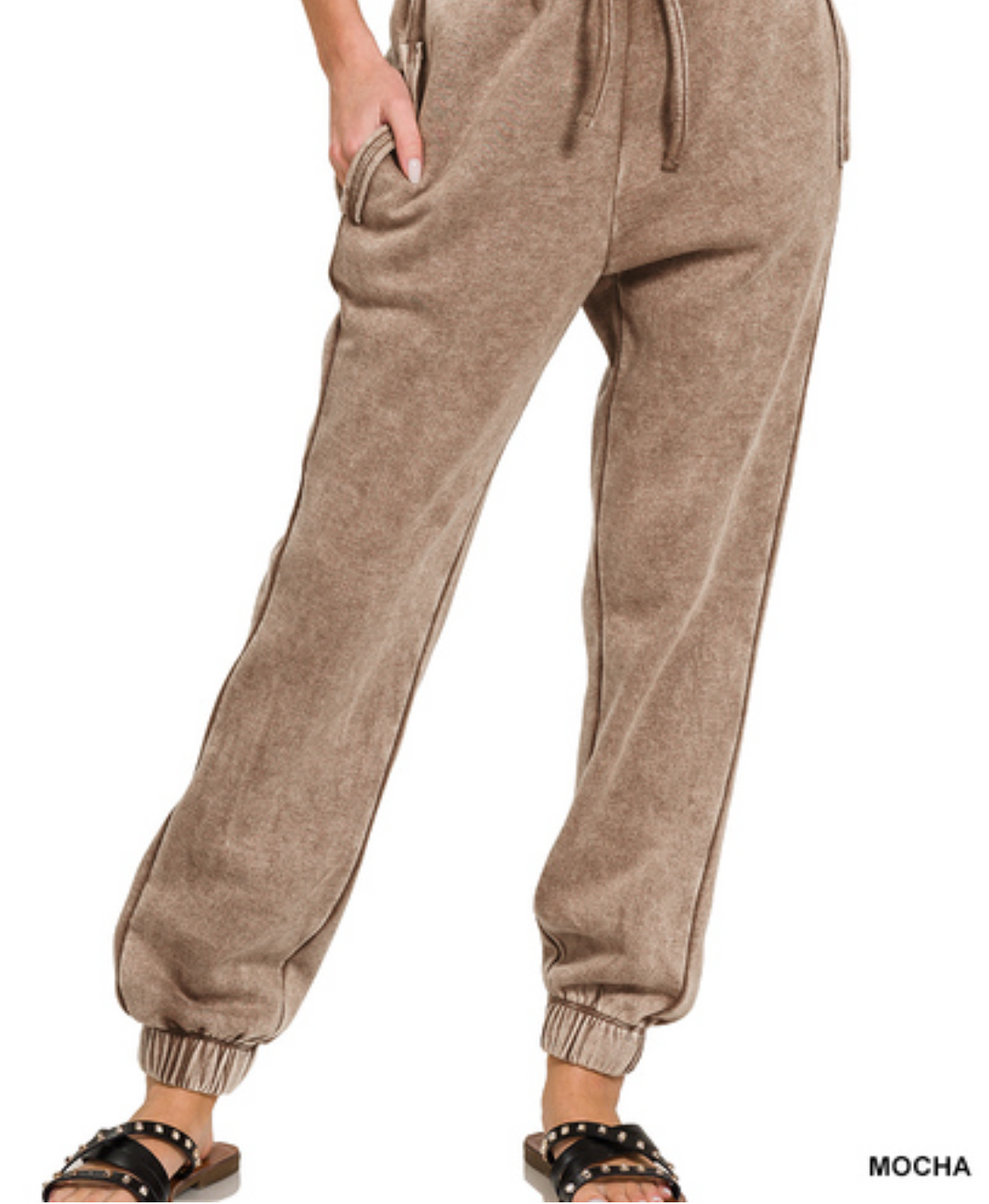 ZENANA - Acid Wash Fleece Jogger