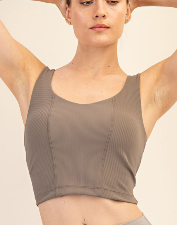 Rae Mode - Nylon Rib V Neck Tank