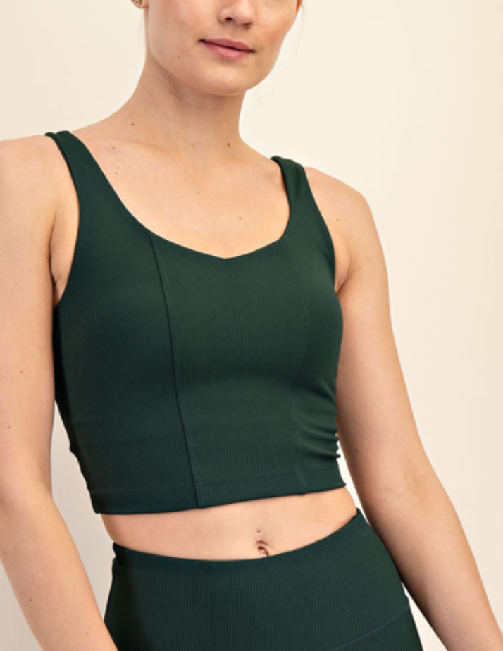 Rae Mode - Nylon Rib V Neck Tank