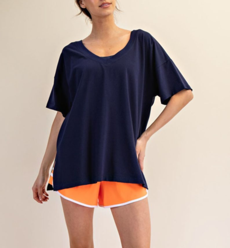 Rae Mode - Oversized Reversible V Neck Top