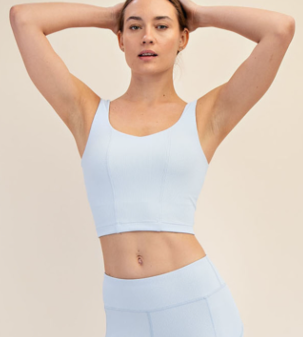 Rae Mode - Nylon Rib V Neck Tank