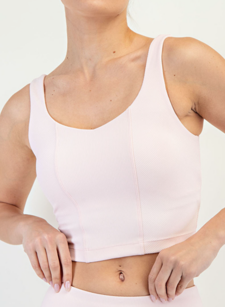 Rae Mode - Nylon Rib V Neck Tank