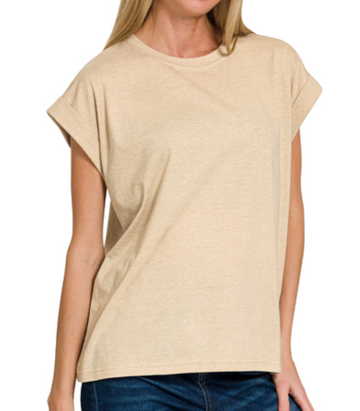 Zenana - Cotton Round Neck Top