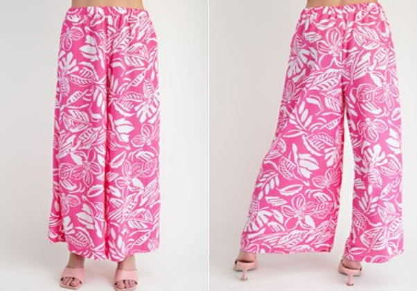Easel - Floral Print Pant