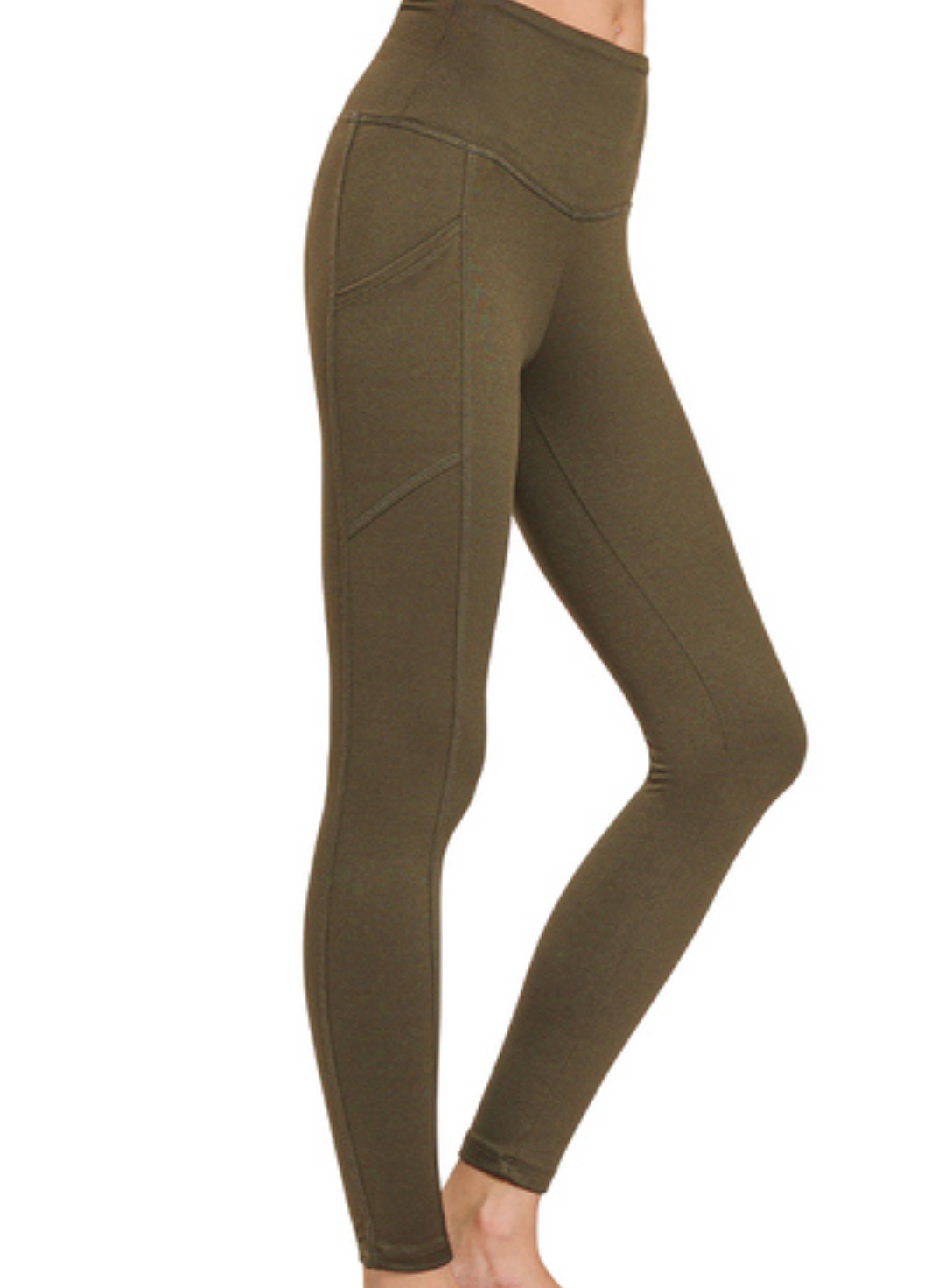 Zenana -Solid Leggings with Pocket