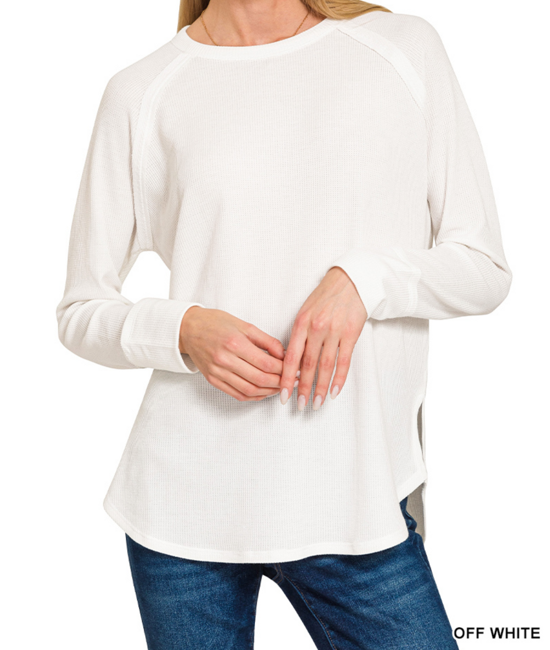 Zenana - Long Sleeve Waffle Top