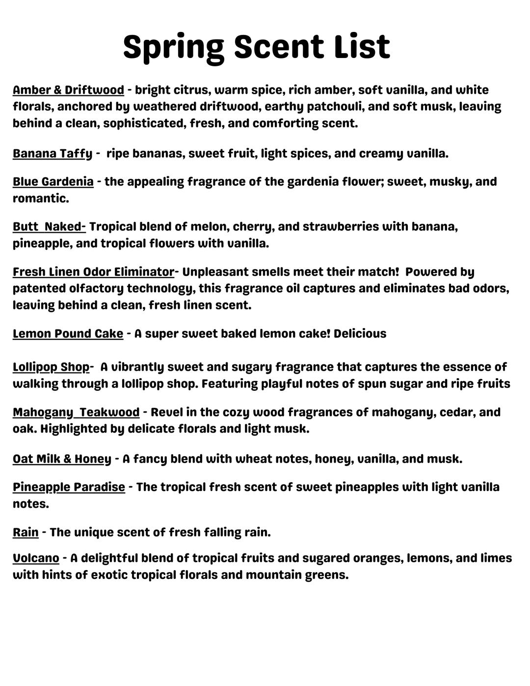 Spring Freshie Tin Refill