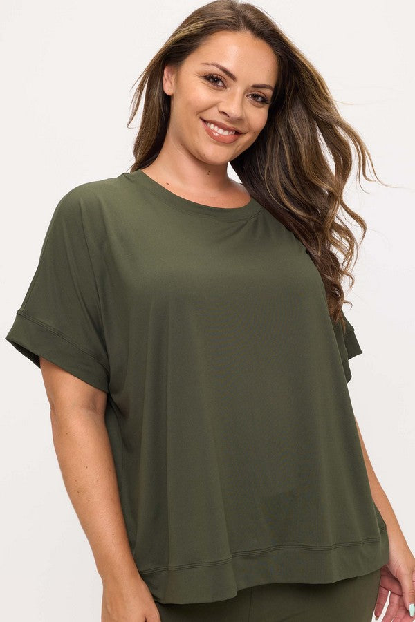 Short Sleeve UltraCozy Peach Skin Top
