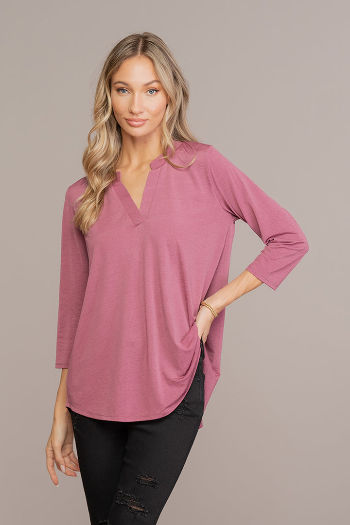 Sew In Love - Gabby 3/4 Sleeve Heathered