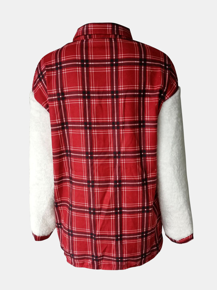 The Bouncing Doodle Fuzzy Button Up Long Sleeve Jacket