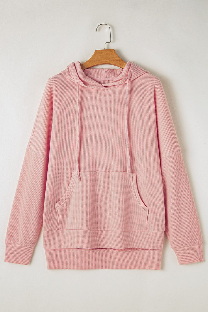 The Bouncing Doodle Waffle-Knit Long Sleeve Hoodie