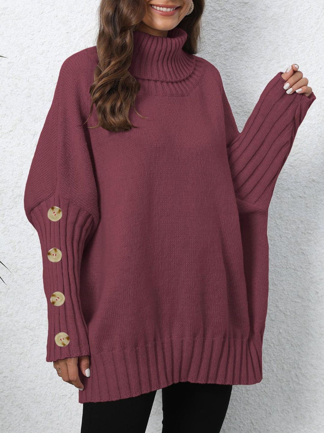 The Bouncing Doodle Turtleneck Long Sleeve Sweater