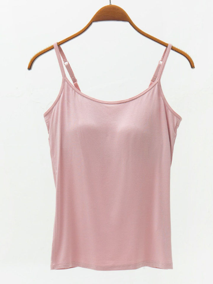 The Bouncing Doodle Adjustable Strap Modal Cami with Bra