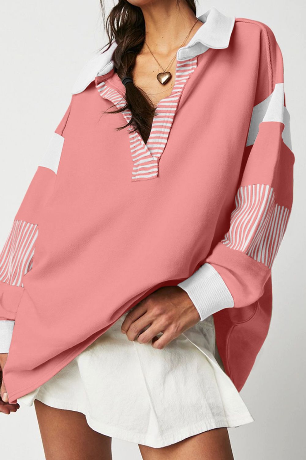 The Bouncing Doodle Collared Neck Long Sleeve Sweatshirt