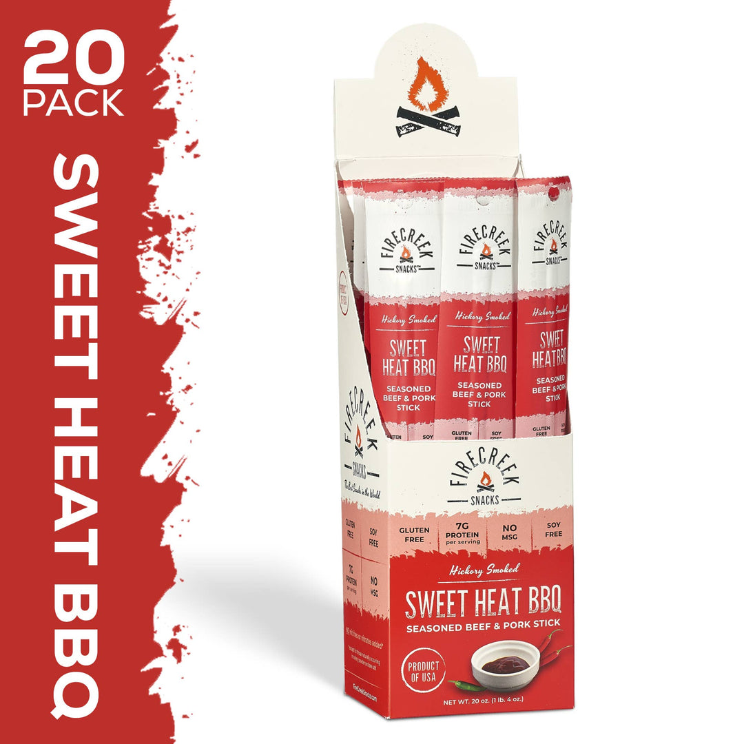 FireCreek Snacks Sweet Heat BBQ Beef & Pork Meat Sticks
